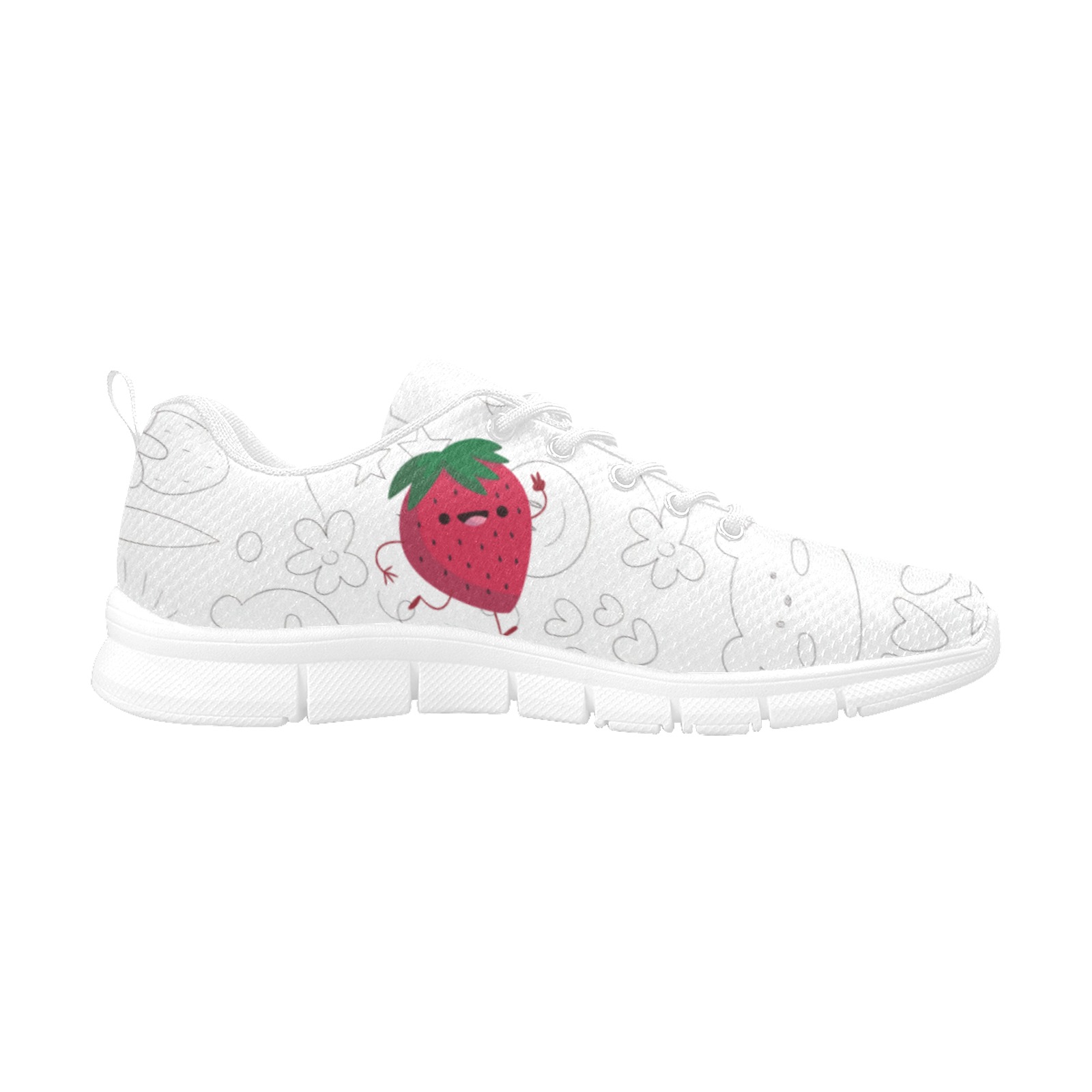 rabbit and strawberry Men's Breathable Running Shoes (Model 055)