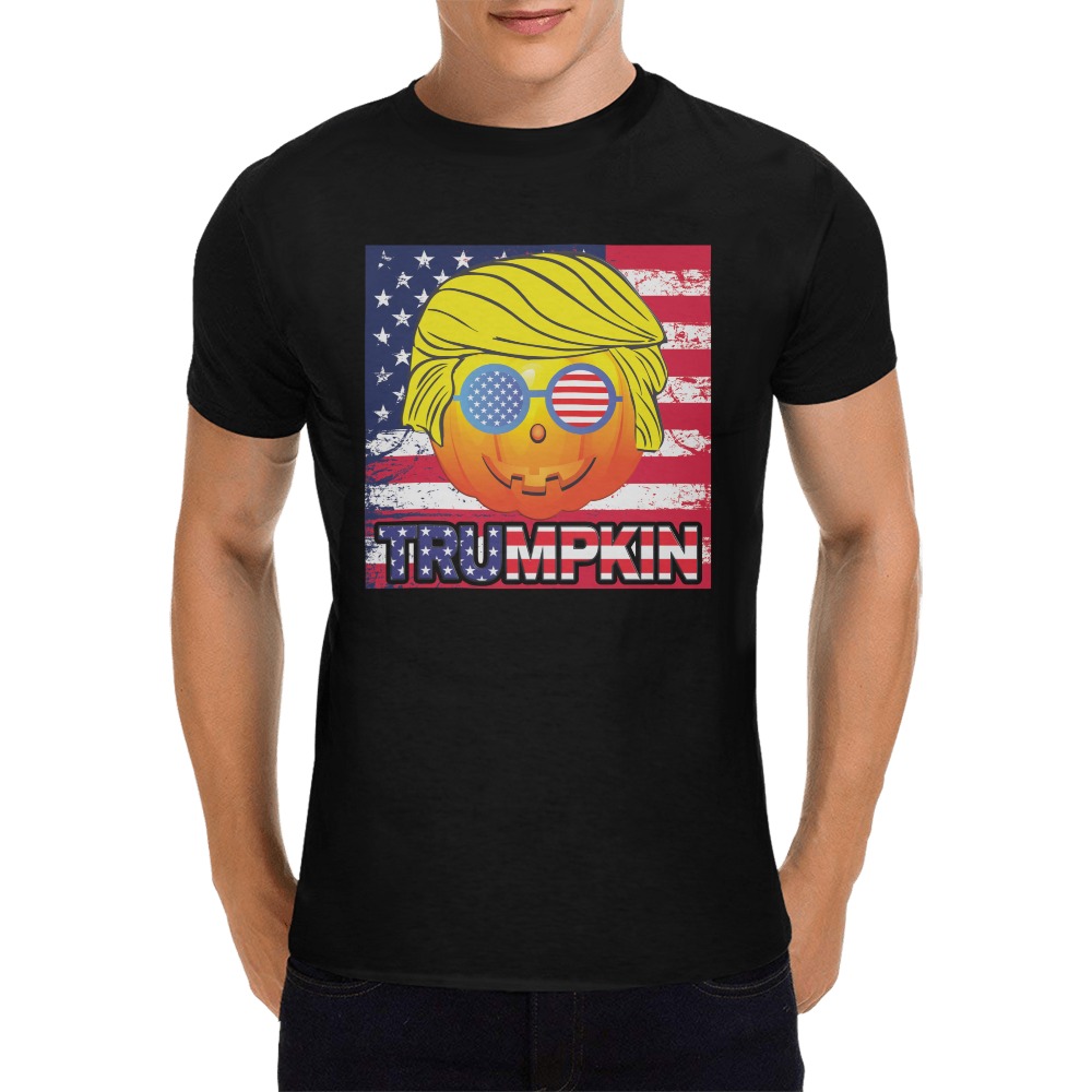 Trumpkin Halloween Patriotic Trump Shirt Men's T-Shirt in USA Size (Front Printing Only)