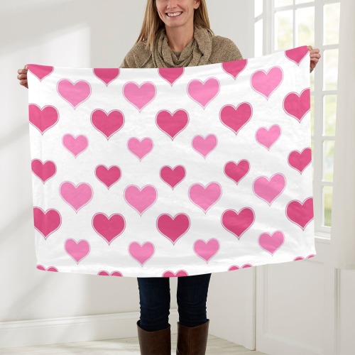 Valentine Hearts Baby Blanket 30x40 Baby Blanket 30"x40"