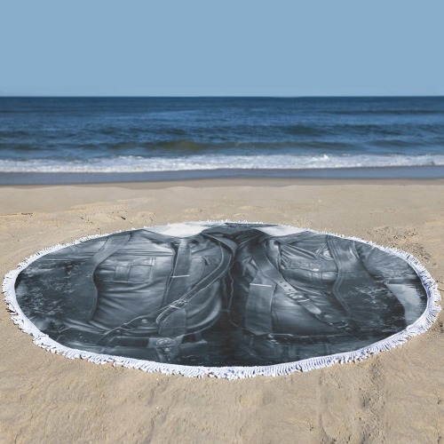 Leather Lovers by Fetishworld Circular Beach Shawl Towel 59"x 59"