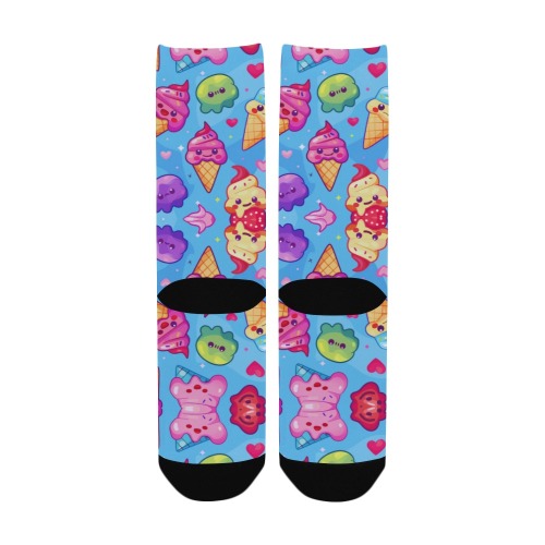 Ice Cream Art 1 Graphic Socks Women's Custom Socks