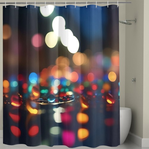 City Lights City Streets Shower Curtain Shower Curtain 72" x 72"