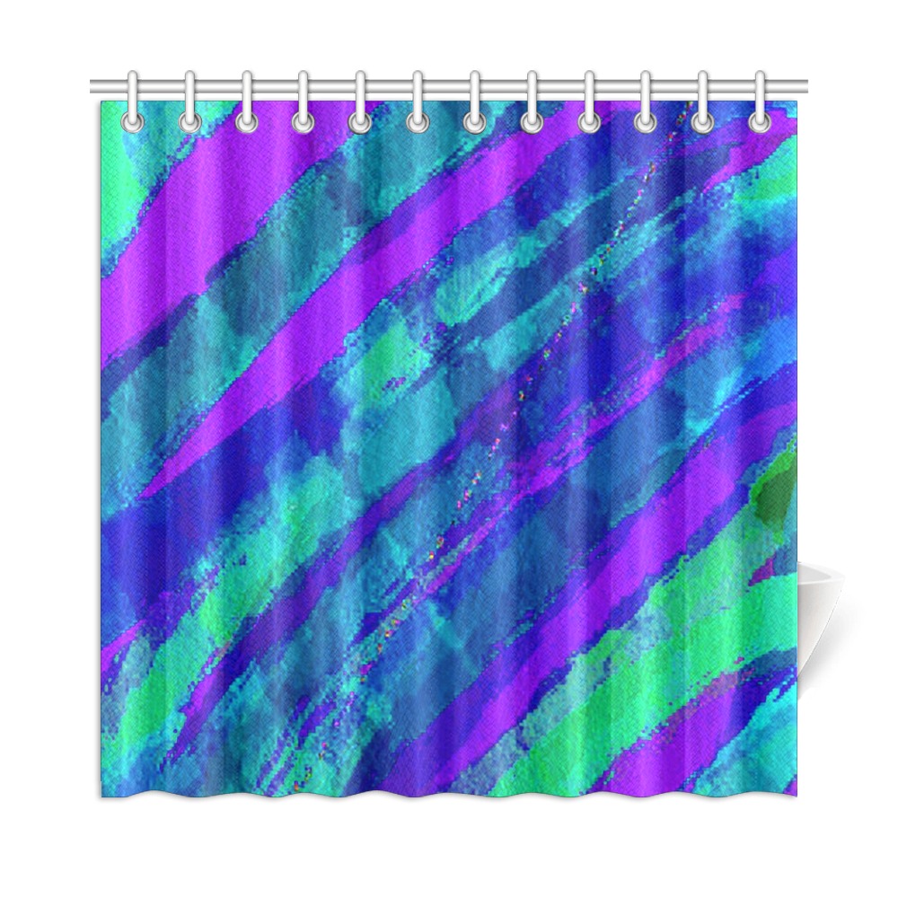 Watercolor Ocean Deep Shower Curtain 72"x72"