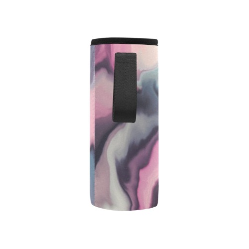 Abstract liquid waves U Neoprene Water Bottle Pouch/Small