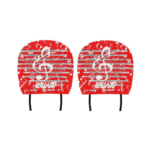 Lullaby Red Car Headrest Cover (2pcs)
