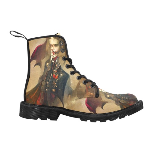 vampire's curse Martin Boots for Men (Black) (Model 1203H)