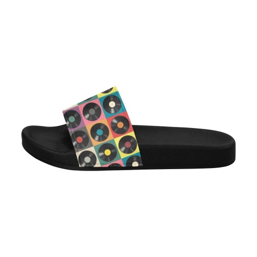 Vinyl Record Women's Slide Sandals (Model 057)