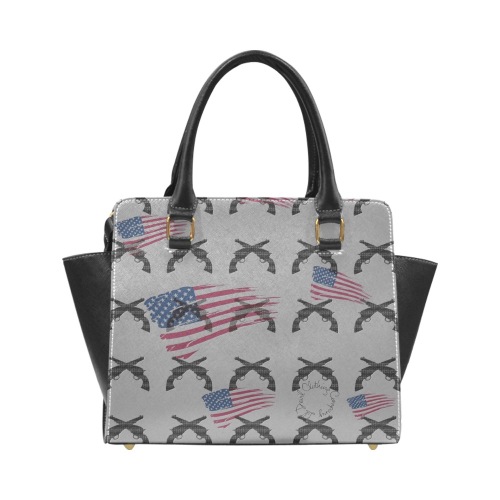 American Theme print 33A272CC-E0B9-4F3E-8D91-1D10085057D4 Rivet Shoulder Handbag (Model 1645)