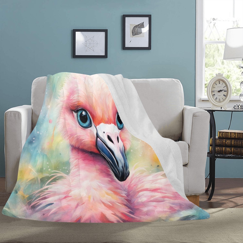 Rainbow Birds Flamingo 3 Ultra-Soft Micro Fleece Blanket 60"x80"
