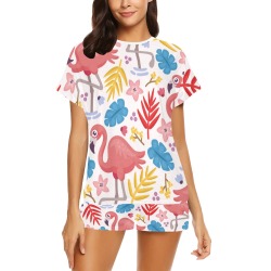 Fun Flamingos Women's Short Pajama Set