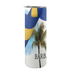 Taste of Barbados 20oz Tall Skinny Tumbler with Lid and Straw