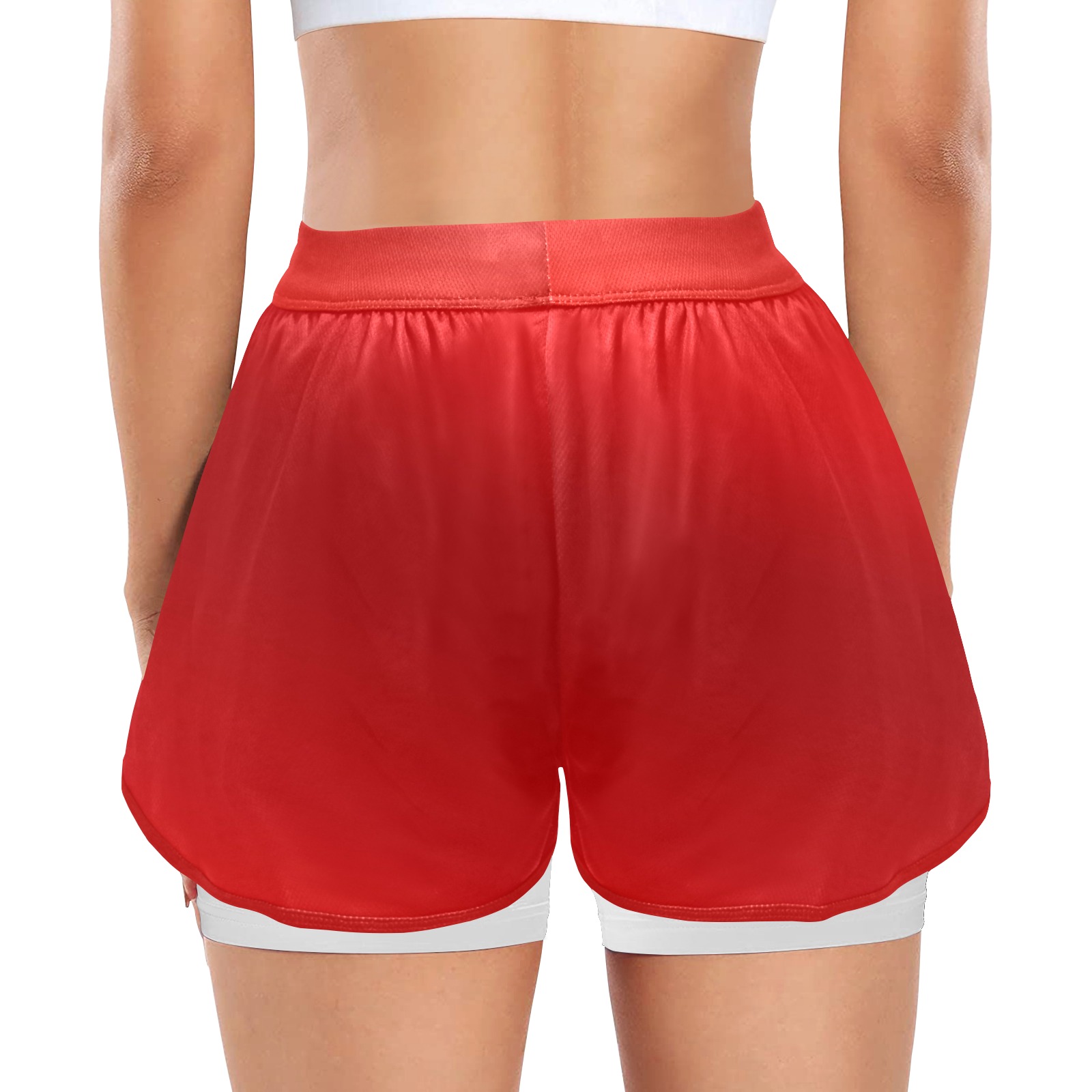 Women's Canada Flag Sports Shorts Women's Sports Shorts with Compression Liner (Model L63)