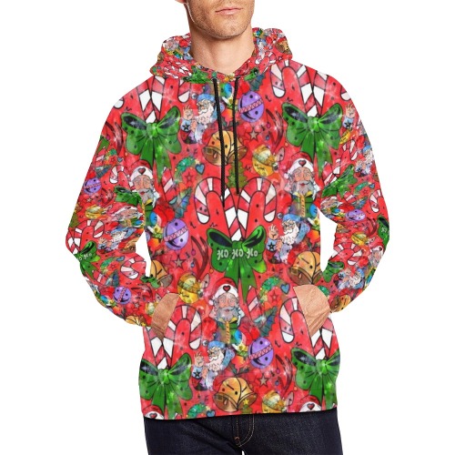 Christmas by Nico Bielow All Over Print Hoodie for Men (USA Size) (Model H13)