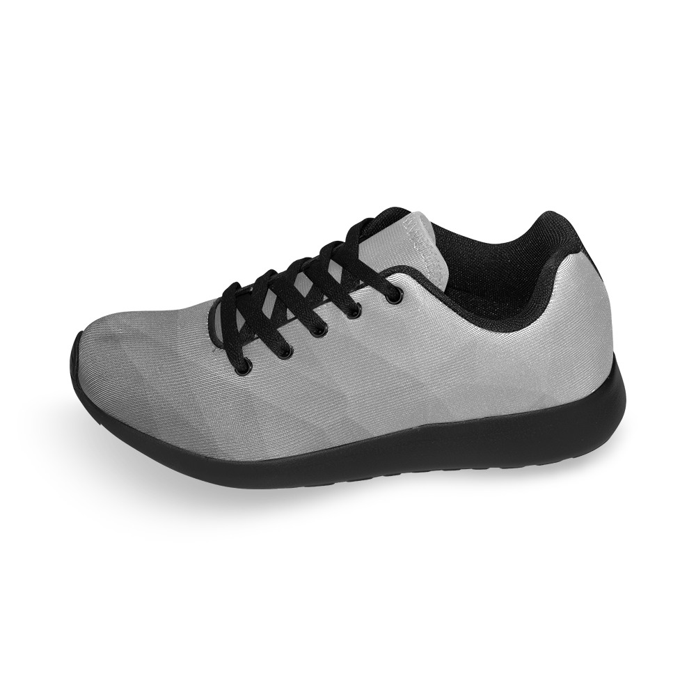Grey Gradient Geometric Mesh Pattern Women’s Running Shoes (Model 020)