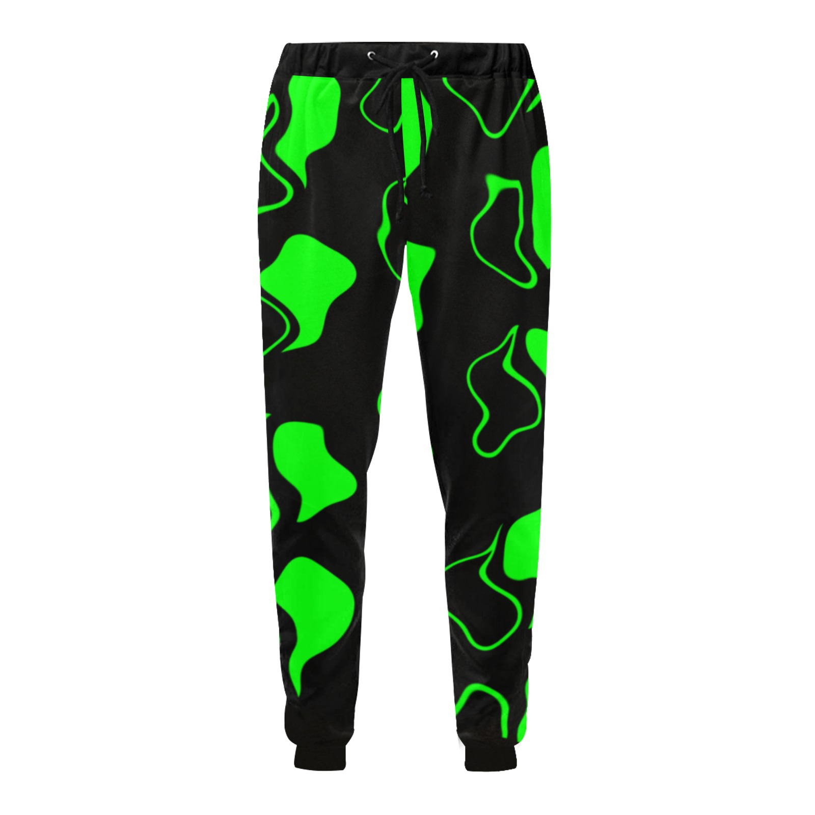 green paisley noisy black Unisex All Over Print Sweatpants (Model L11)