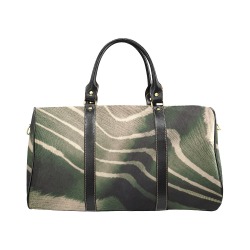 Green digital abstract shapes New Waterproof Travel Bag/Large (Model 1639)