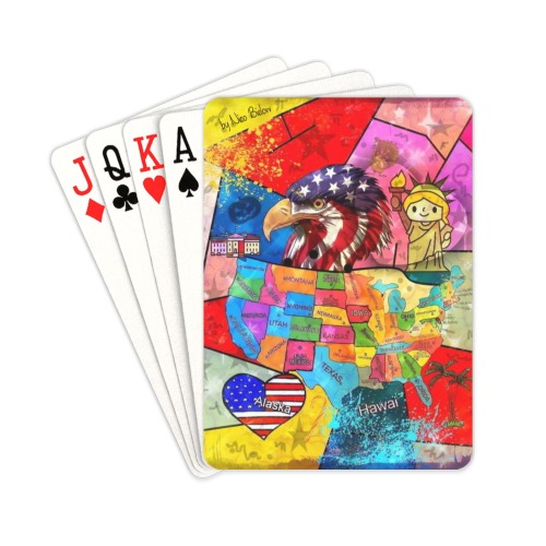 USA 2022 by Nico Bielow Playing Cards 2.5"x3.5"