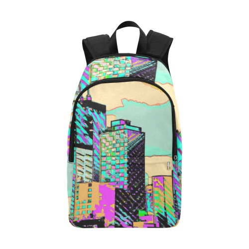 city scape Fabric Backpack for Adult (Model 1659)