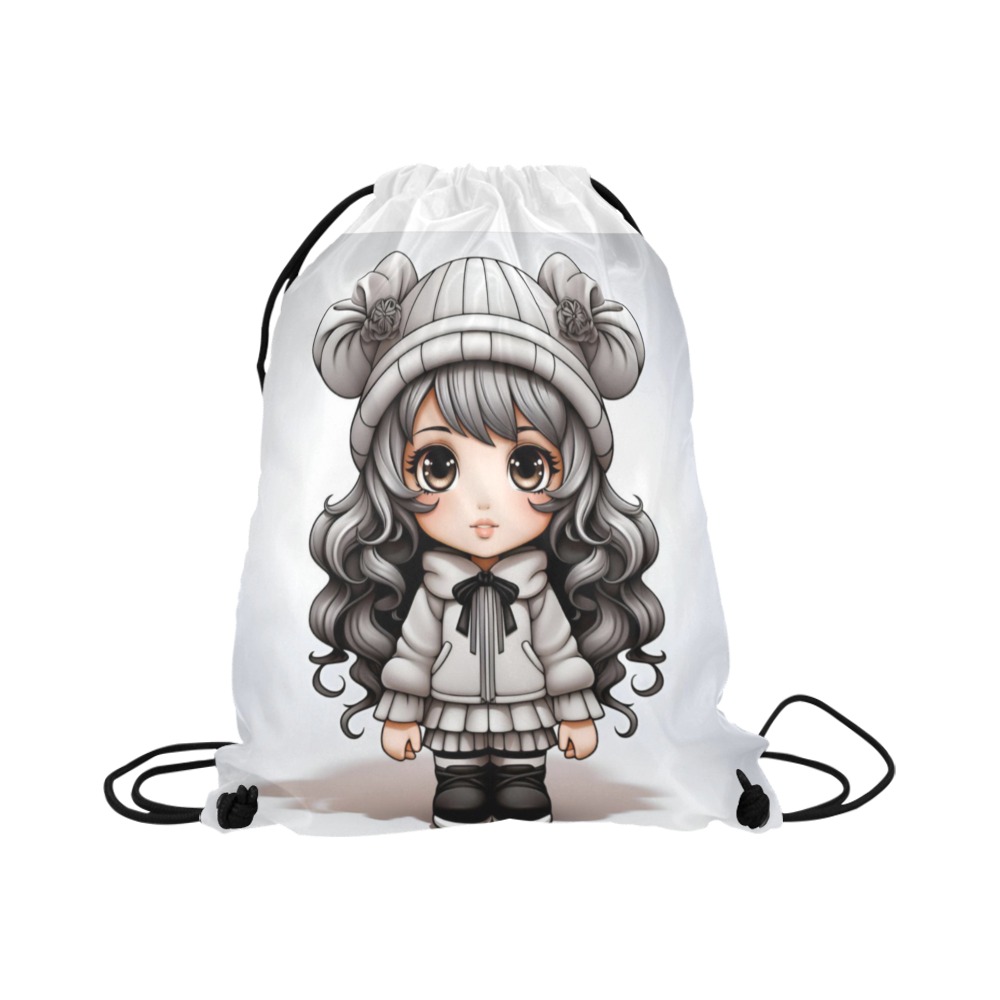 The Seed Large Drawstring Bag Model 1604 (Twin Sides)  16.5"(W) * 19.3"(H)