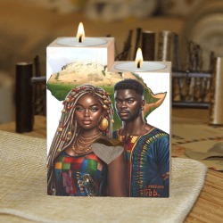 CANVA AFRICA Wooden Candle Holder (Without Candle)