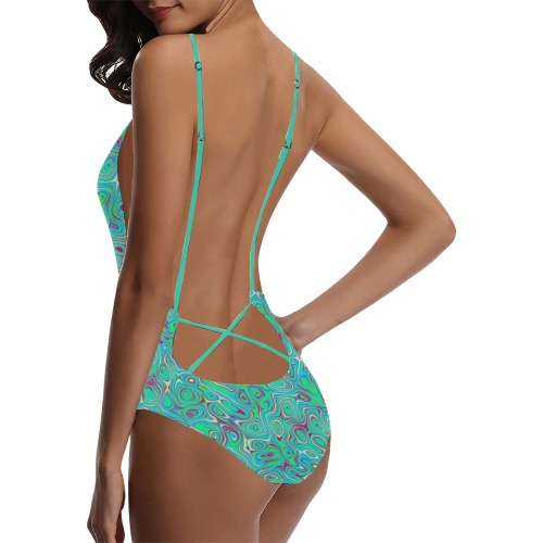 ocean Sexy Lacing Backless One-Piece Swimsuit (Model S10)