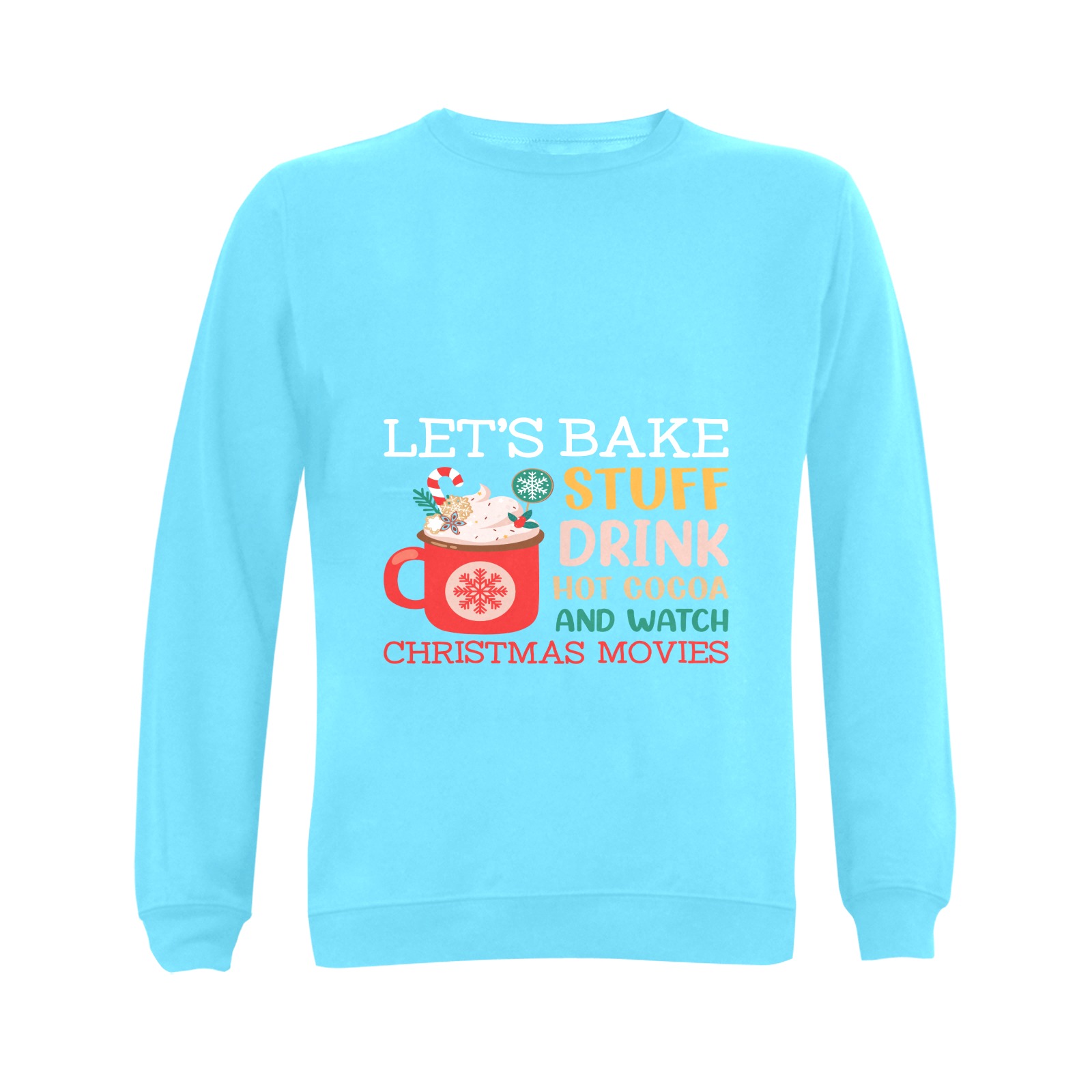 Let's Bake Stuff Drink Hot Coco (LB) Gildan Crewneck Sweatshirt(NEW) (Model H01)