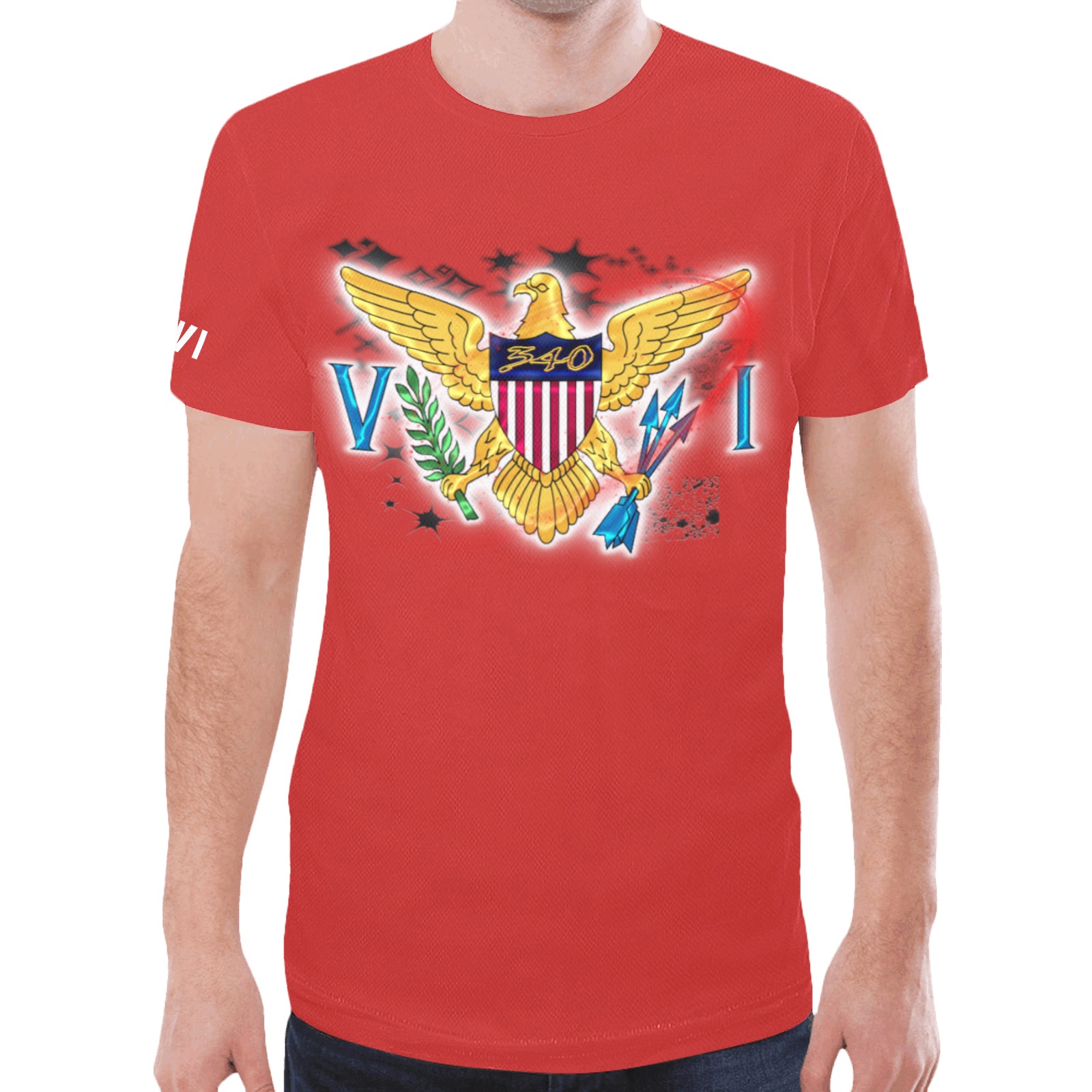 TRENDY LIONESS COUTURE VI FLAG RED TEE 1 New All Over Print T-shirt for Men (Model T45)