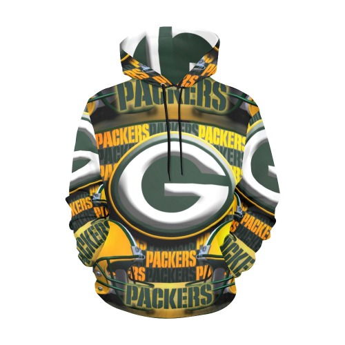 GreenBayPackers Hoodie All Over Print Hoodie for Women (USA Size) (Model H13)