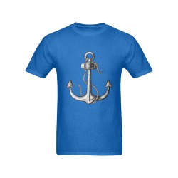 Vintage Anchor Illustration - Courtesy of Raw Pixel Men's T-Shirt in USA Size (Front Printing Only)