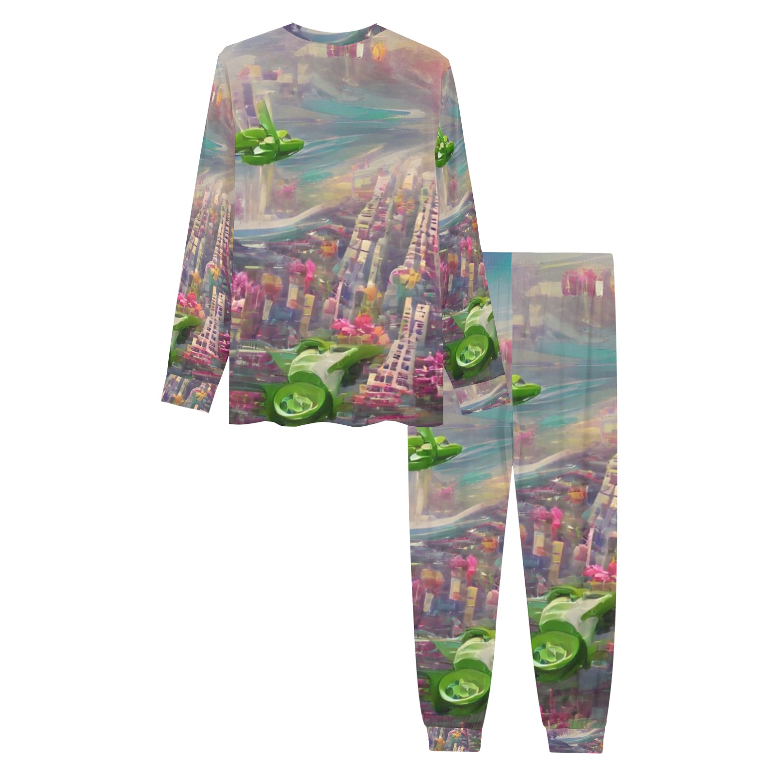 Imagination 015 Men's All Over Print Pajama Set with Custom Cuff