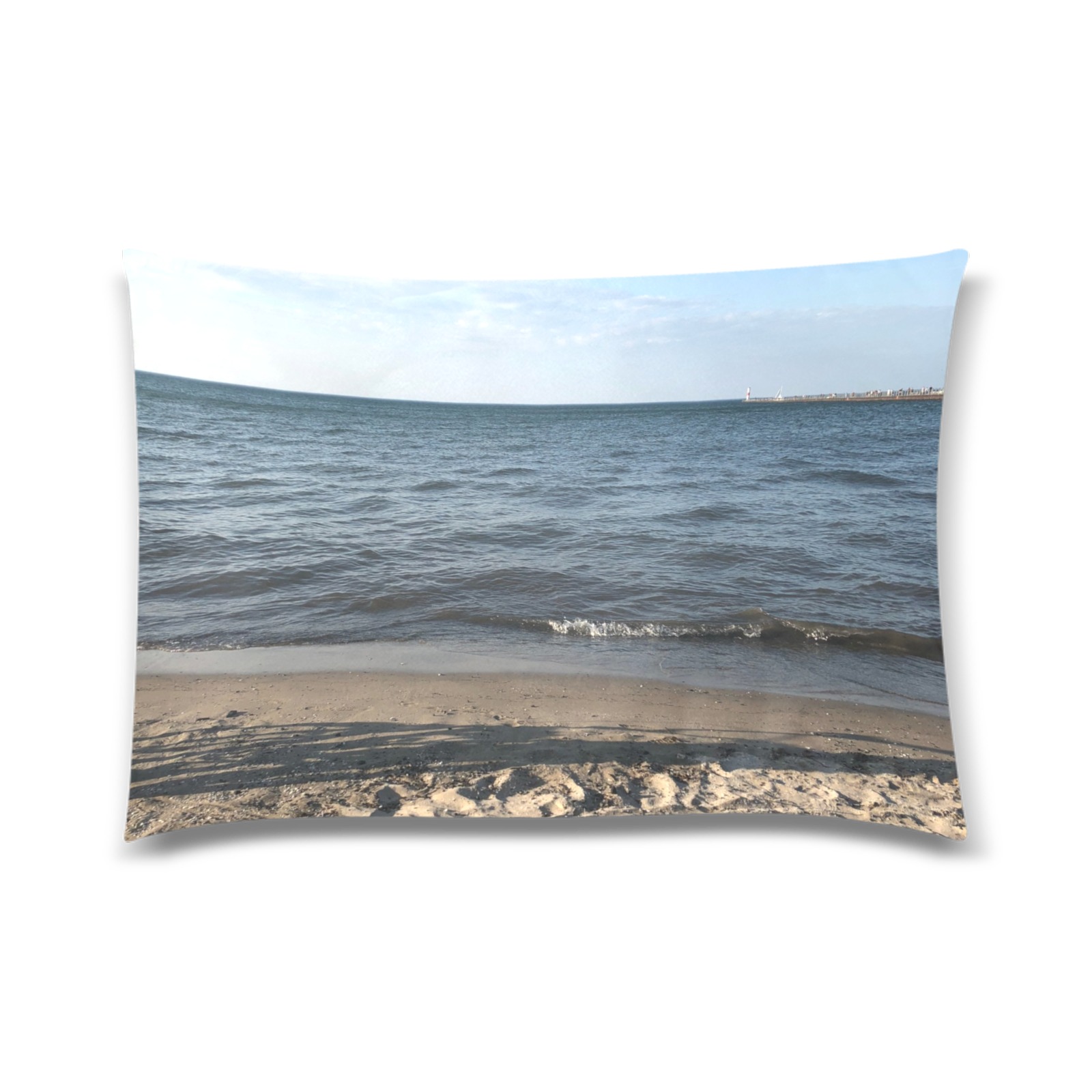 Beach Collection Custom Zippered Pillow Case 20"x30"(Twin Sides)