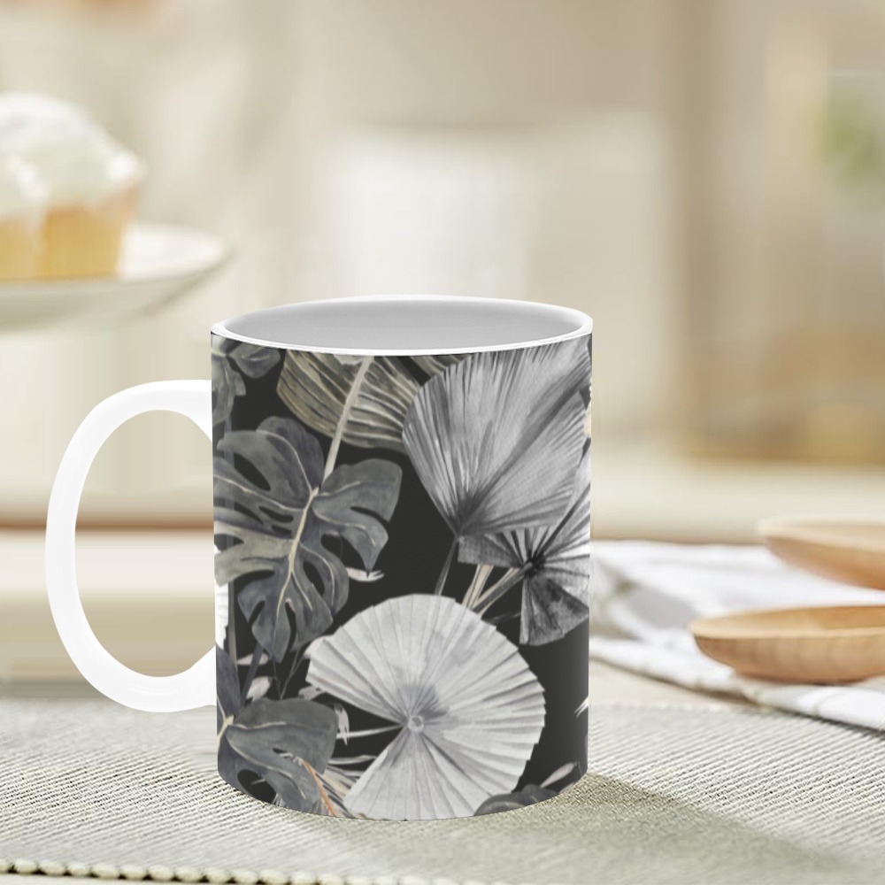 Watercolor dark jungle White Mug(11OZ)