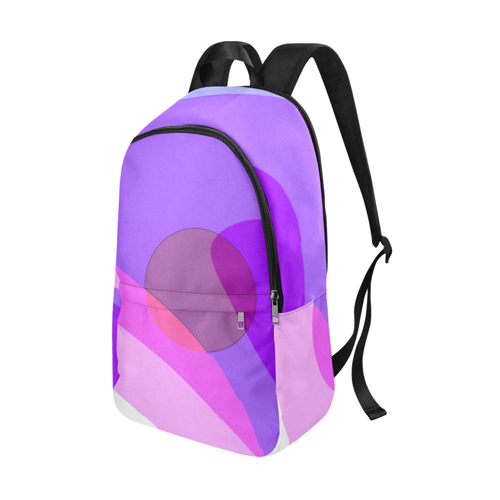 Purple Retro Groovy Abstract 409 Fabric Backpack for Adult (Model 1659)