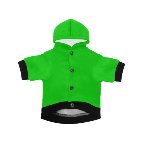 Merry Christmas Green Solid Color Pet Dog Hoodie