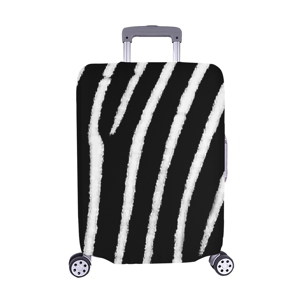 Zebra Print Luggage Cover/Medium 22"-25"