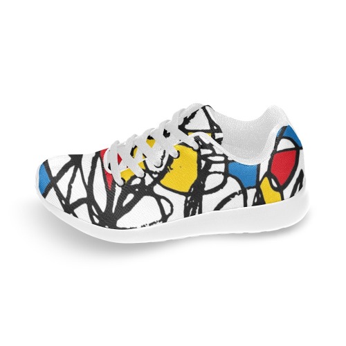 Mondrian Doodle Scribble Men’s Running Shoes (Model 020)