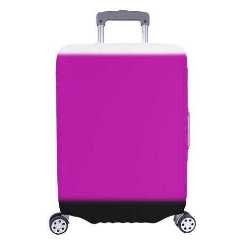 White, Pink, and Black Ombre Luggage Cover/Large 26"-28"