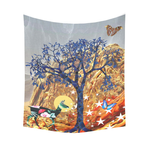Magical Tree Cotton Linen Wall Tapestry 51"x 60"