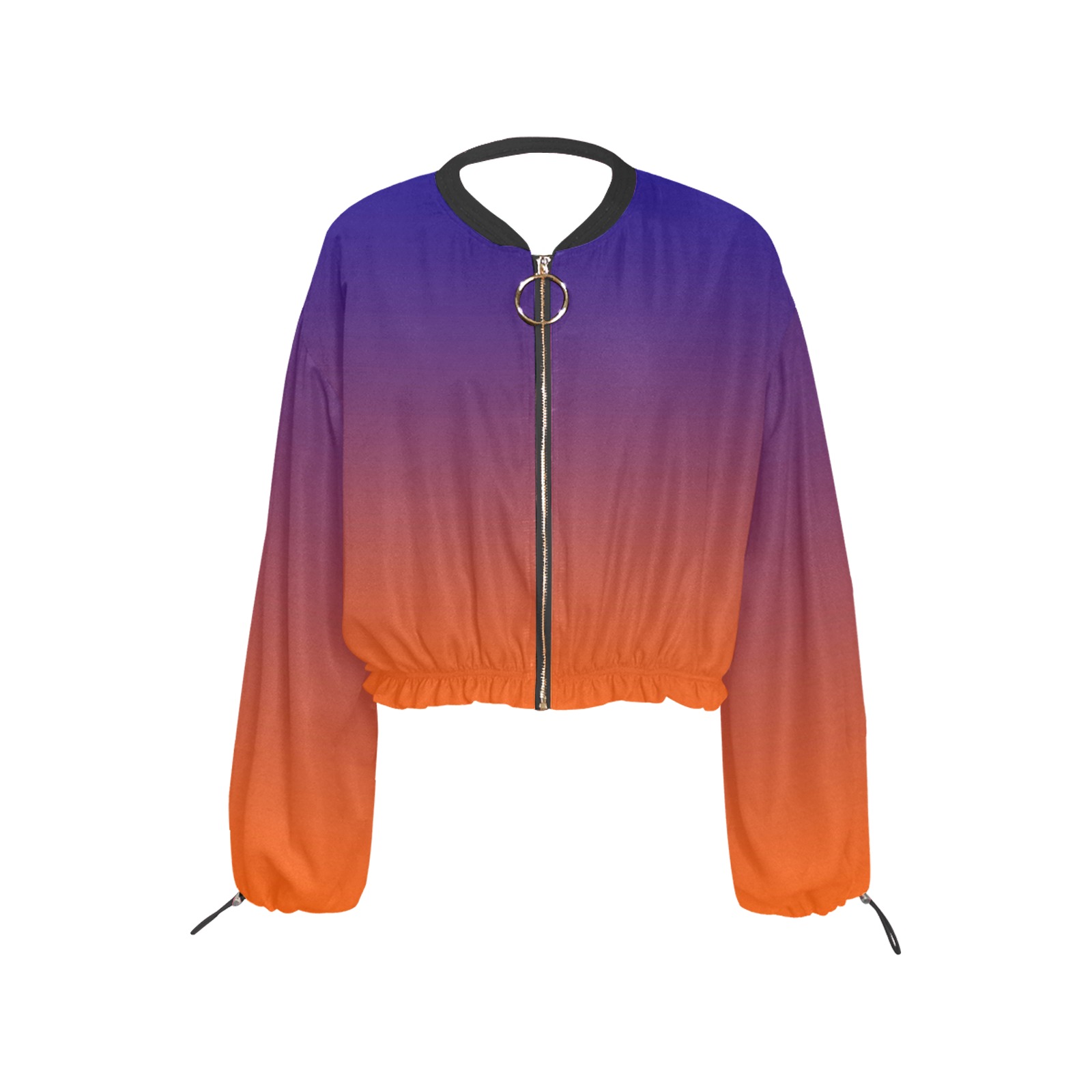 slice of rainbow Cropped Chiffon Jacket for Women (Model H30)