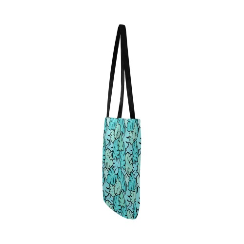 Tropical blue leaves pattern Reusable Shopping Bag Model 1660 (Two sides)