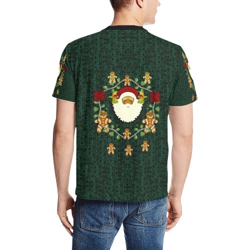 Christmas Santa smile on a ugly T-shirt Men's All Over Print T-Shirt (Solid Color Neck) (Model T63)