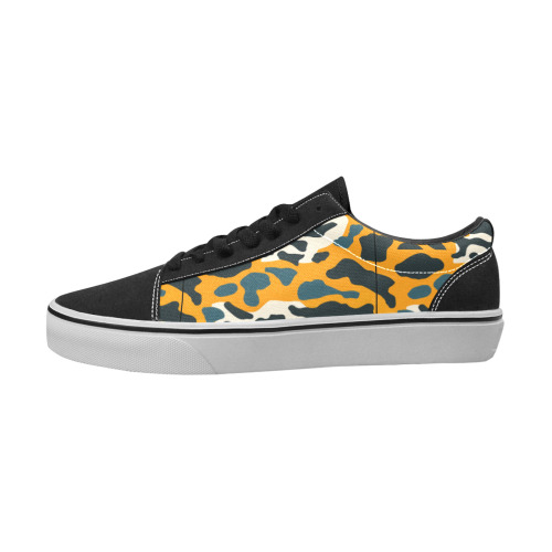 Cheetah Camo II low tops sneakers Women's Low Top Skateboarding Shoes (Model E001-2)
