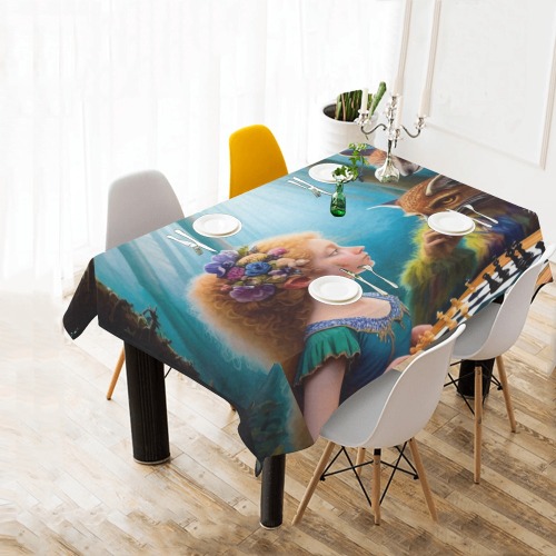 The Call of the Game 6_vectorized Cotton Linen Tablecloth 60" x 90"