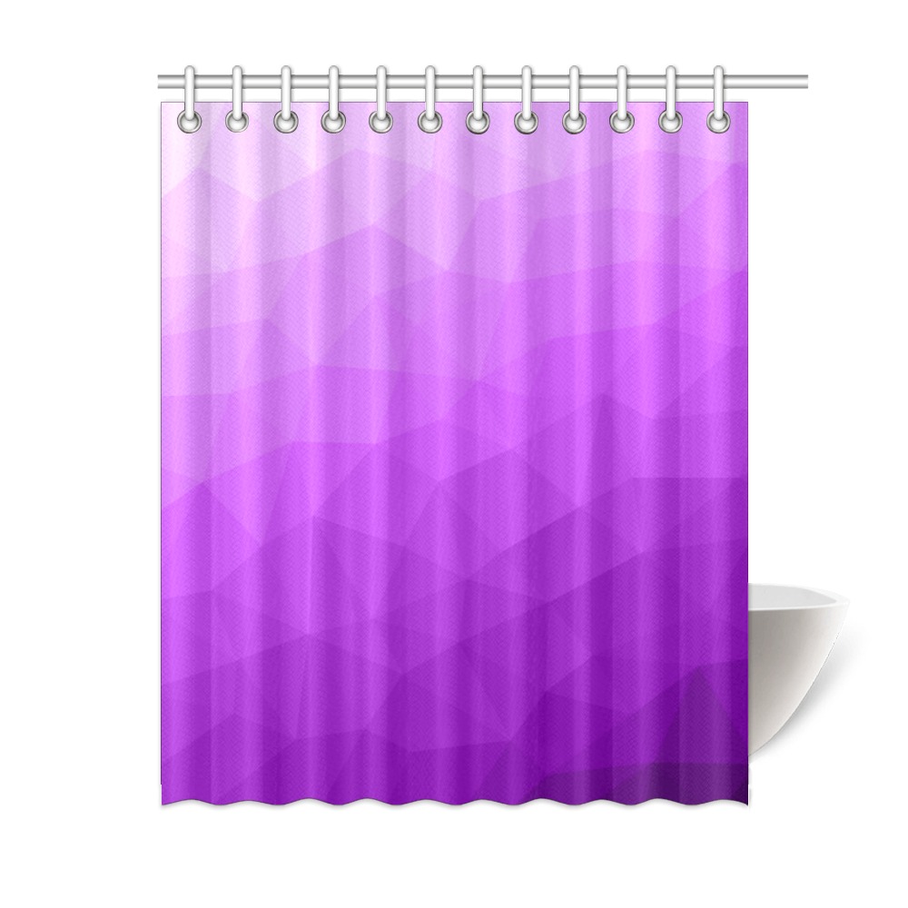 Purple gradient geometric mesh pattern Shower Curtain 60"x72"