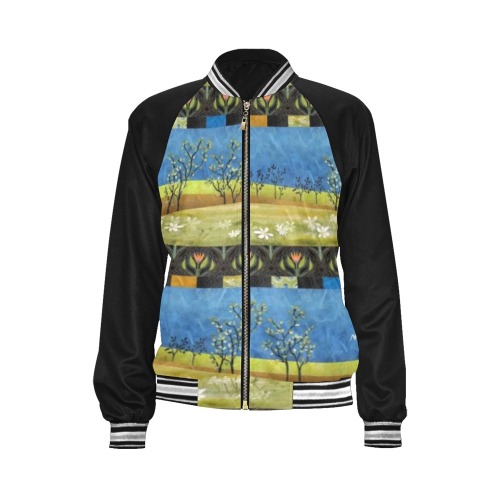 THFD114 All Over Print Bomber Jacket for Women (Model H21)