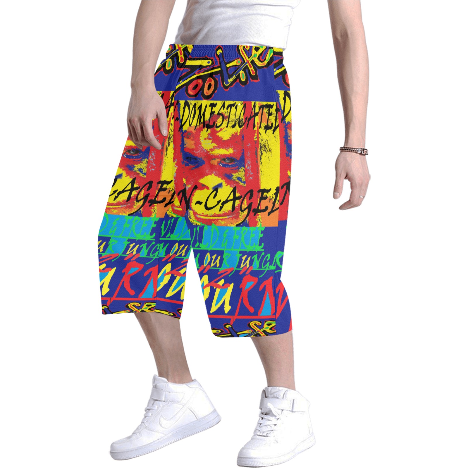 ZL.LOGO.BLU. Men's All Over Print Baggy Shorts (Model L37)