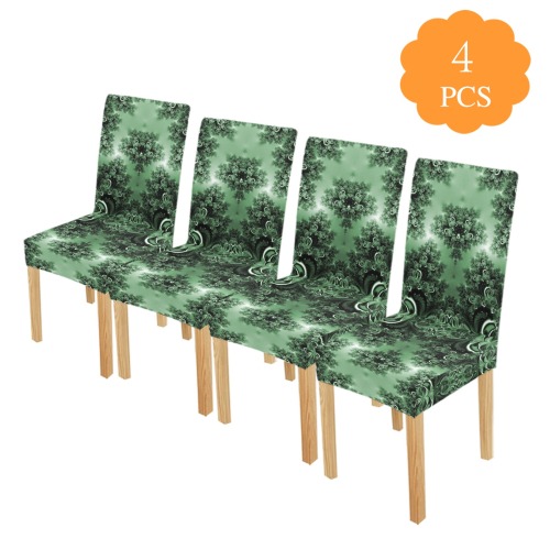 Deep in the Forest Frost Fractal Chair Cover (Pack of 4)
