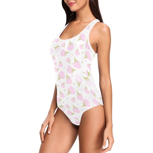 Flowers Vest One Piece Swimsuit (Model S04)