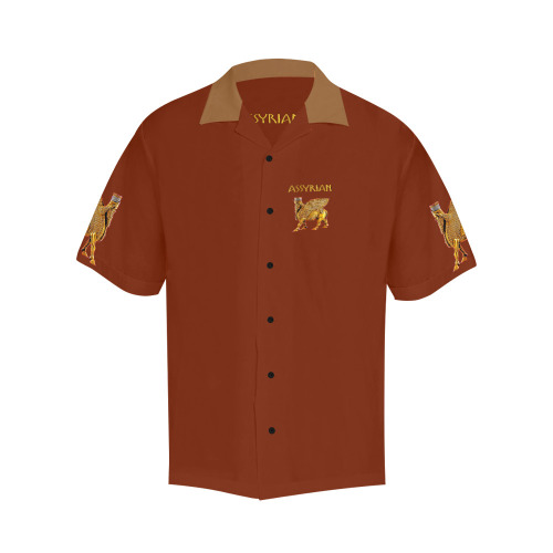 New lamassu Gold Hawaiian Shirt (Model T58)