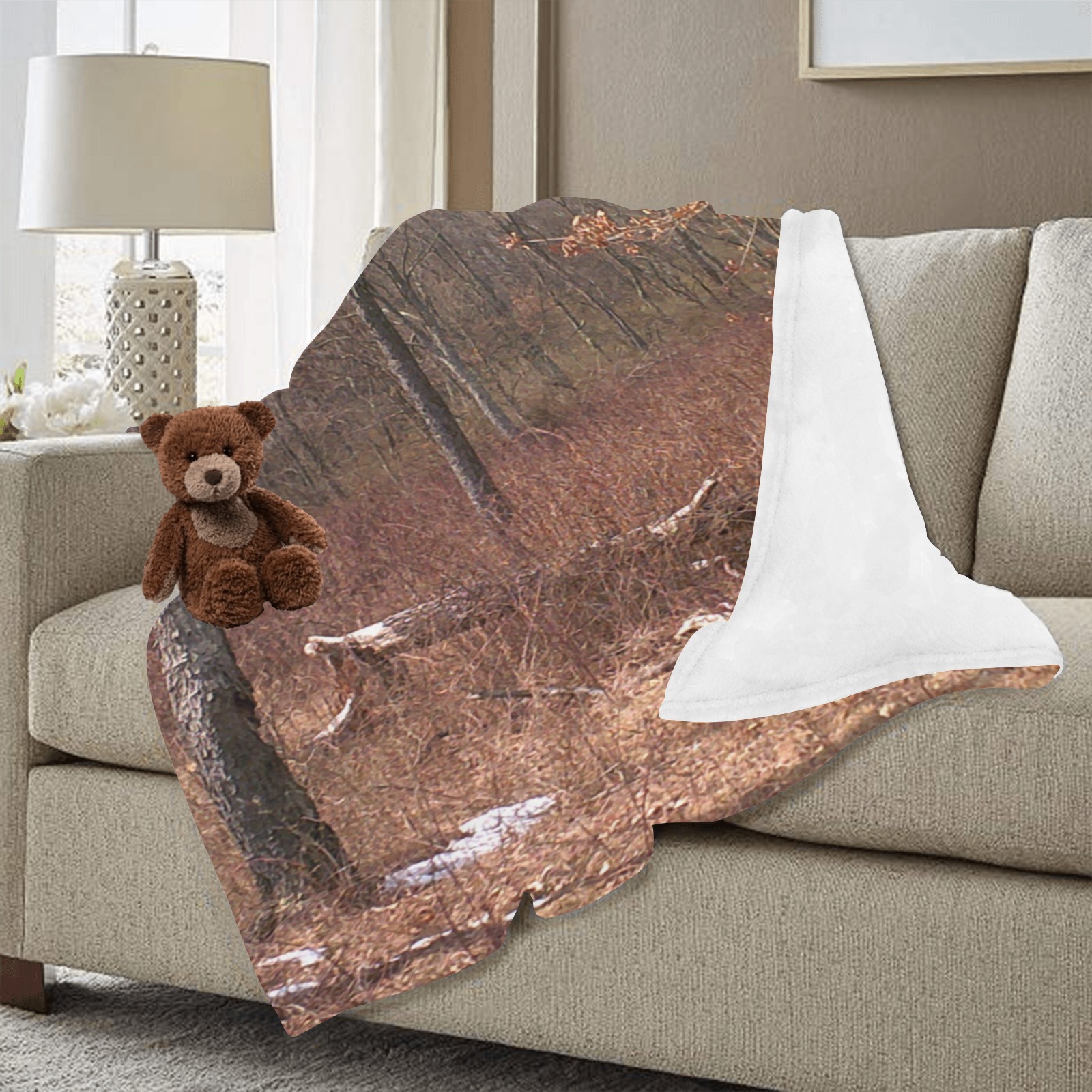 Falling tree in the woods Ultra-Soft Micro Fleece Blanket 40"x50" (Thick)